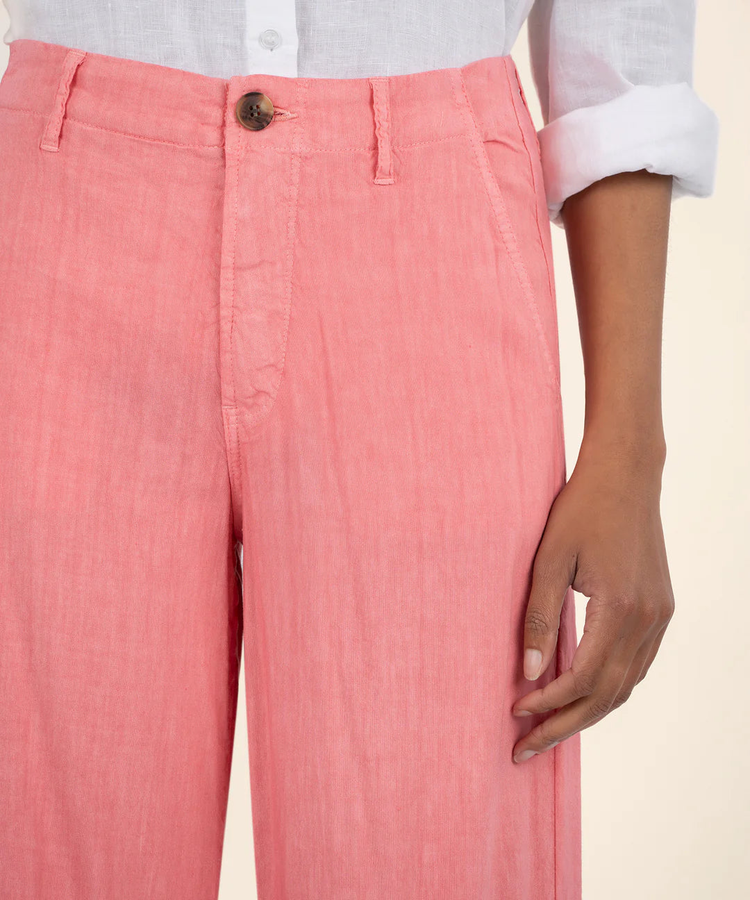Kut Meg- Salmon Linen Wide Leg- KB44501
