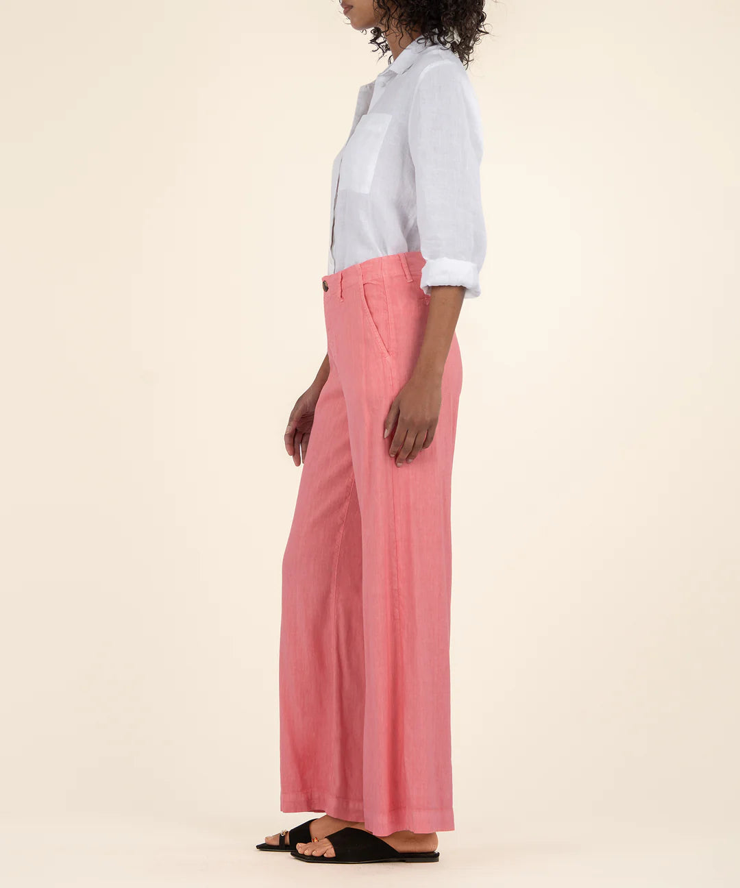 Kut Meg- Salmon Linen Wide Leg- KB44501