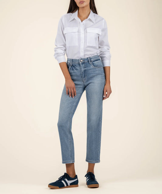 Kut from the Kloth High Rise Elizabeth Crop Straight Leg - Supported