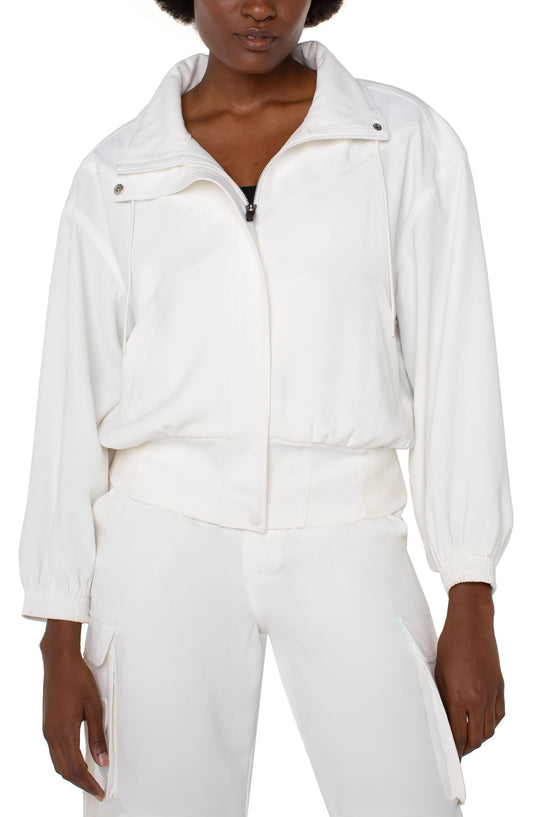 Liverpool Zip Up Dolman Jacket - White