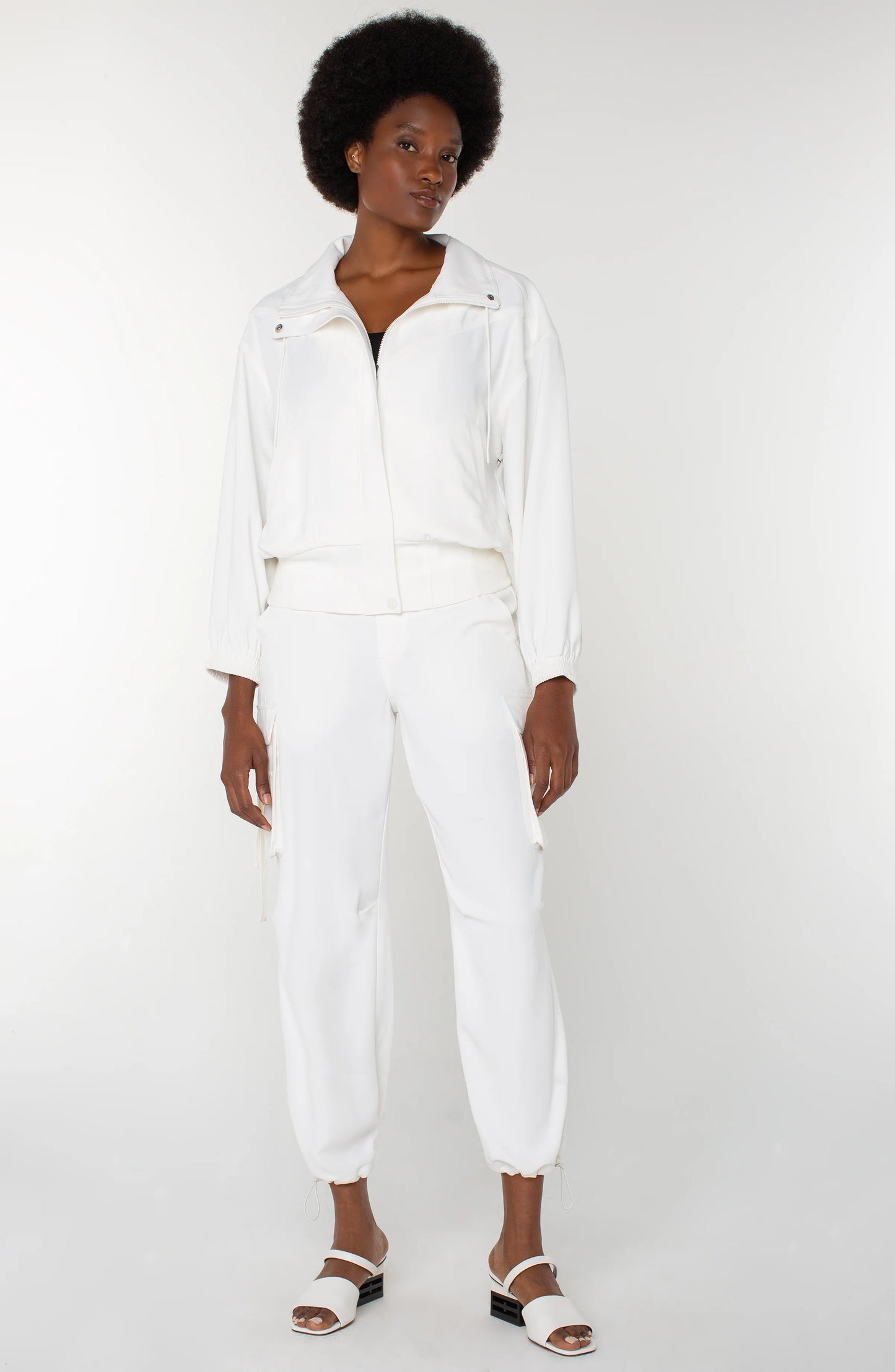 Liverpool Zip up Dolman Jacket - White