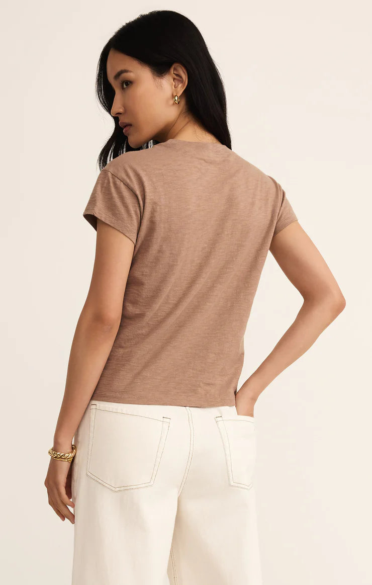 Z Supply Modern Slub Tee - Iced Coffee