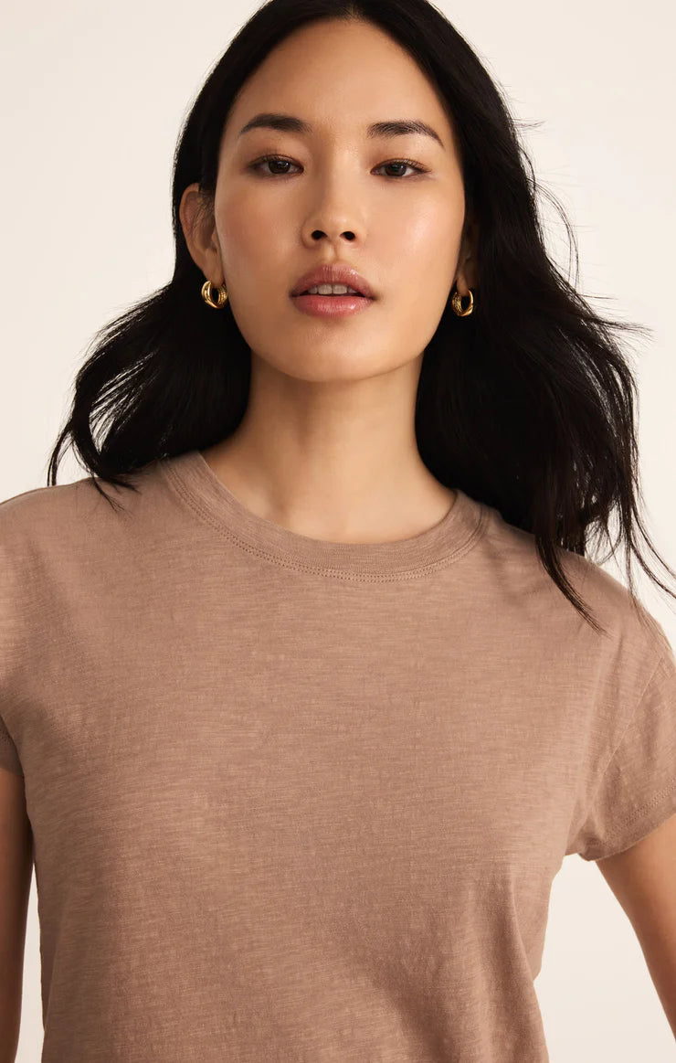 Z Supply Modern Slub Tee - Iced Coffee