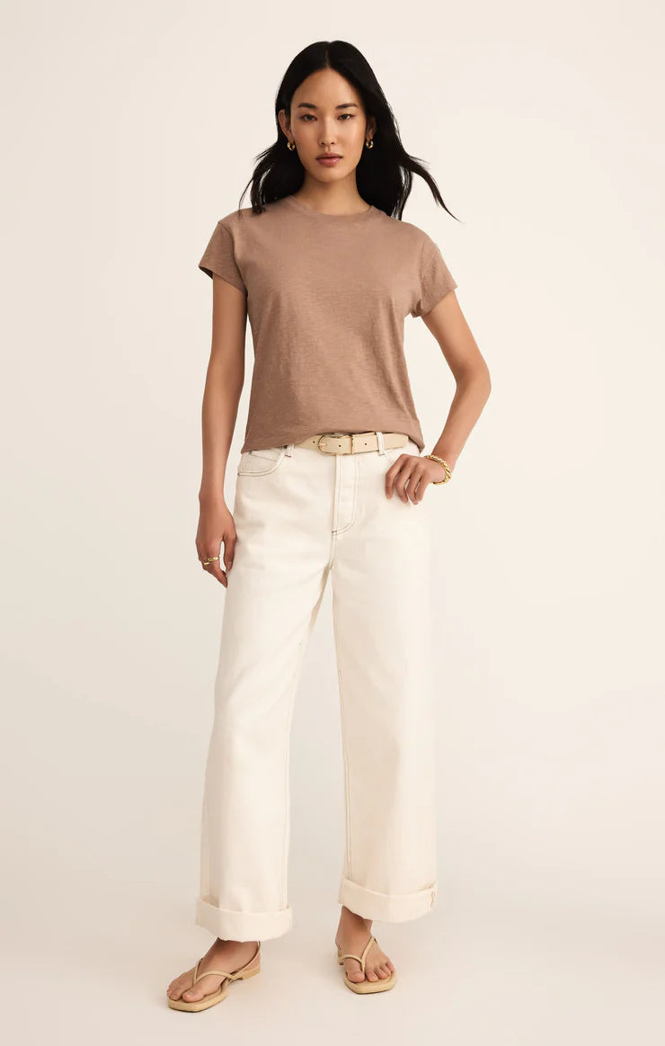 Z Supply Modern Slub Tee - Iced Coffee