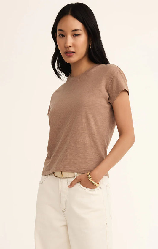 Z Supply Modern Slub Tee - Iced Coffee