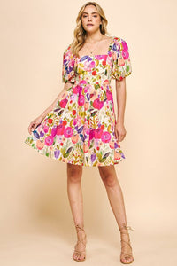 Pinch Floral Mini Dress