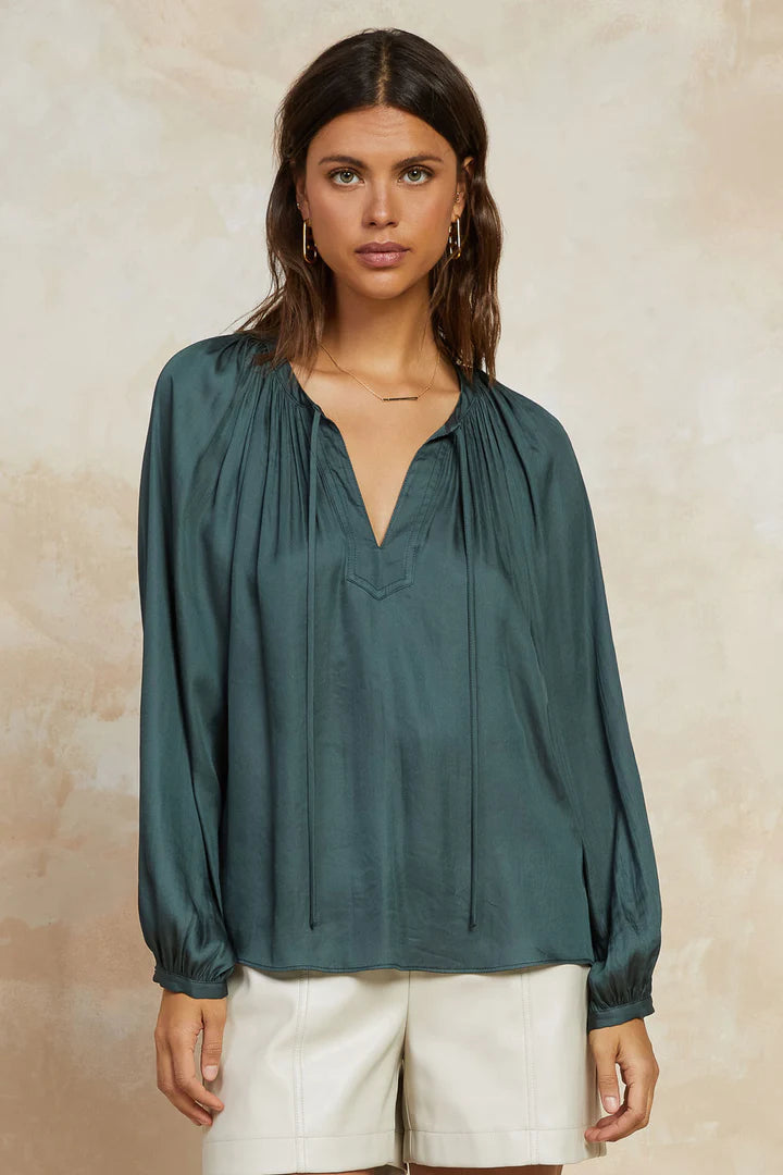 Current Air Split Neck Blouse