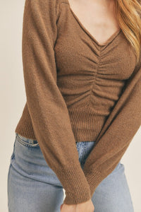 Ruched Lurex Sweater