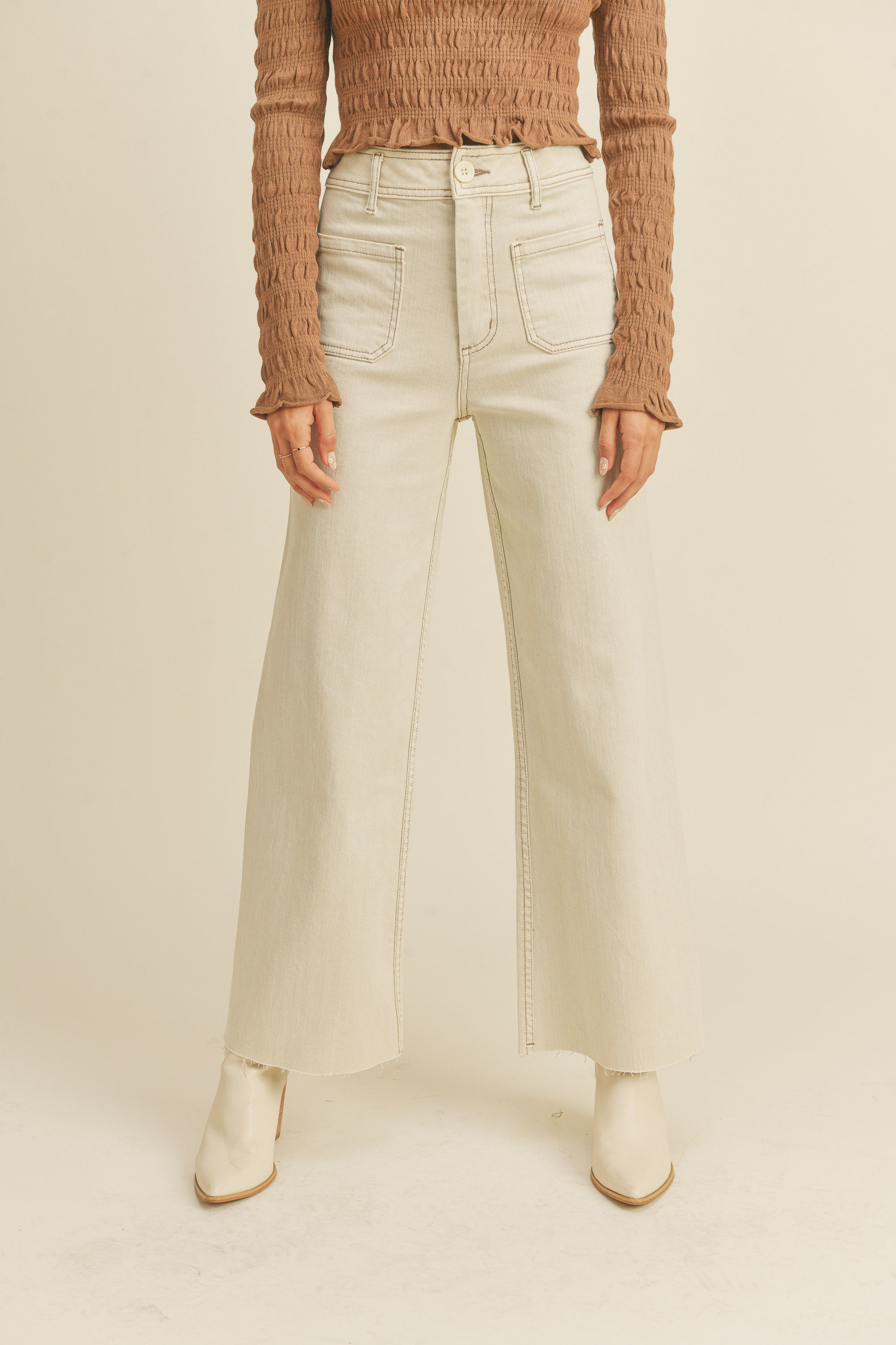 Miou Muse Washed Beige Pants