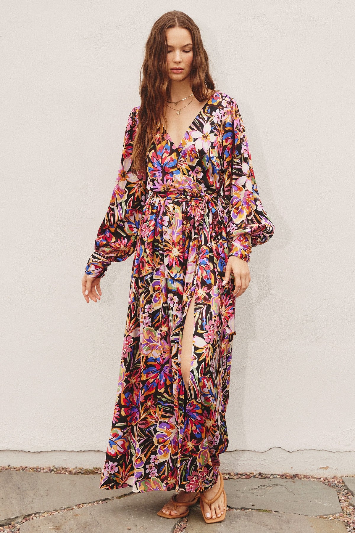 Dress Forum L/S Floral Maxi