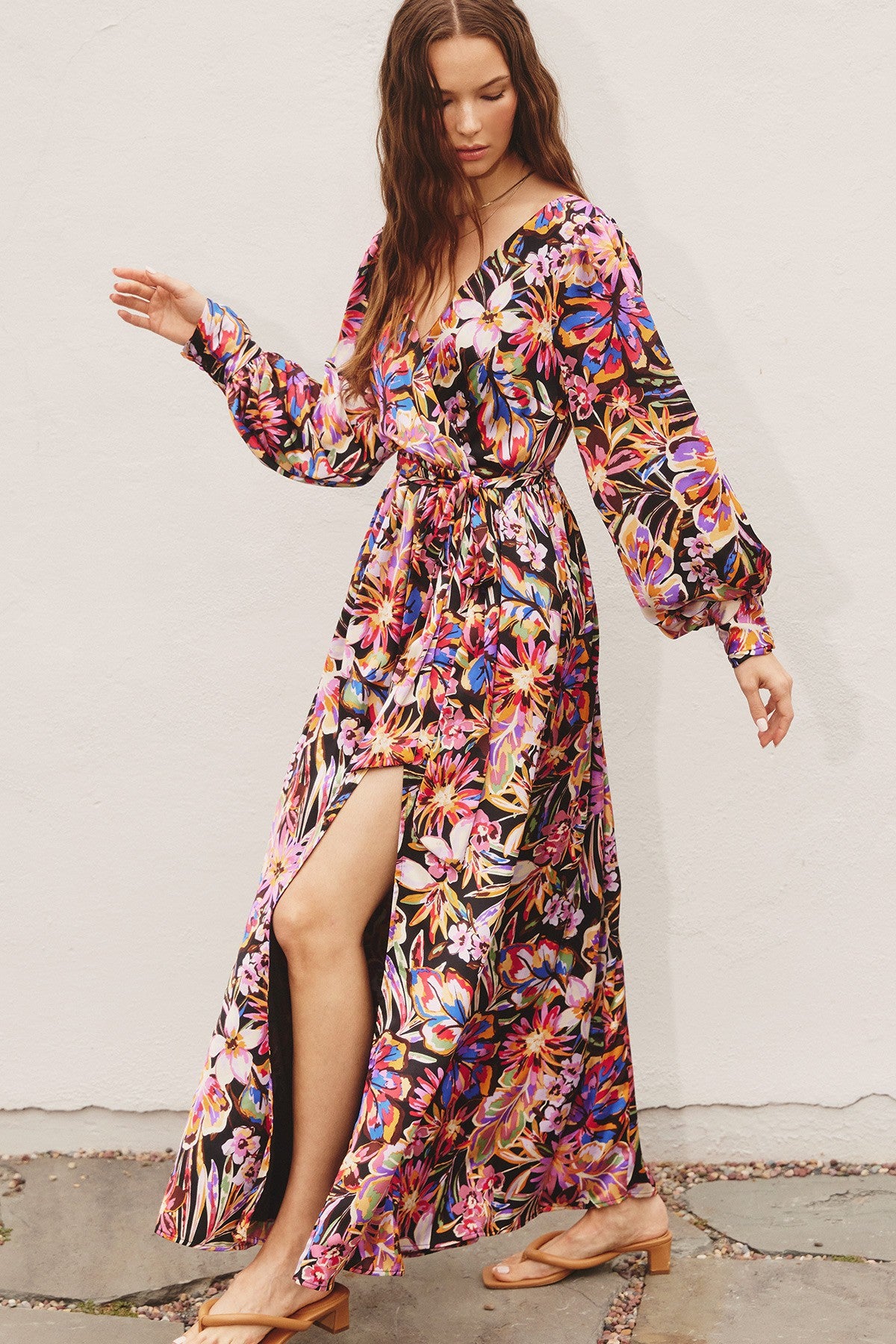 Dress Forum L/S Floral Maxi