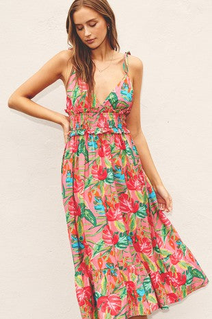 Summer Daydream Shirred Waist Dress