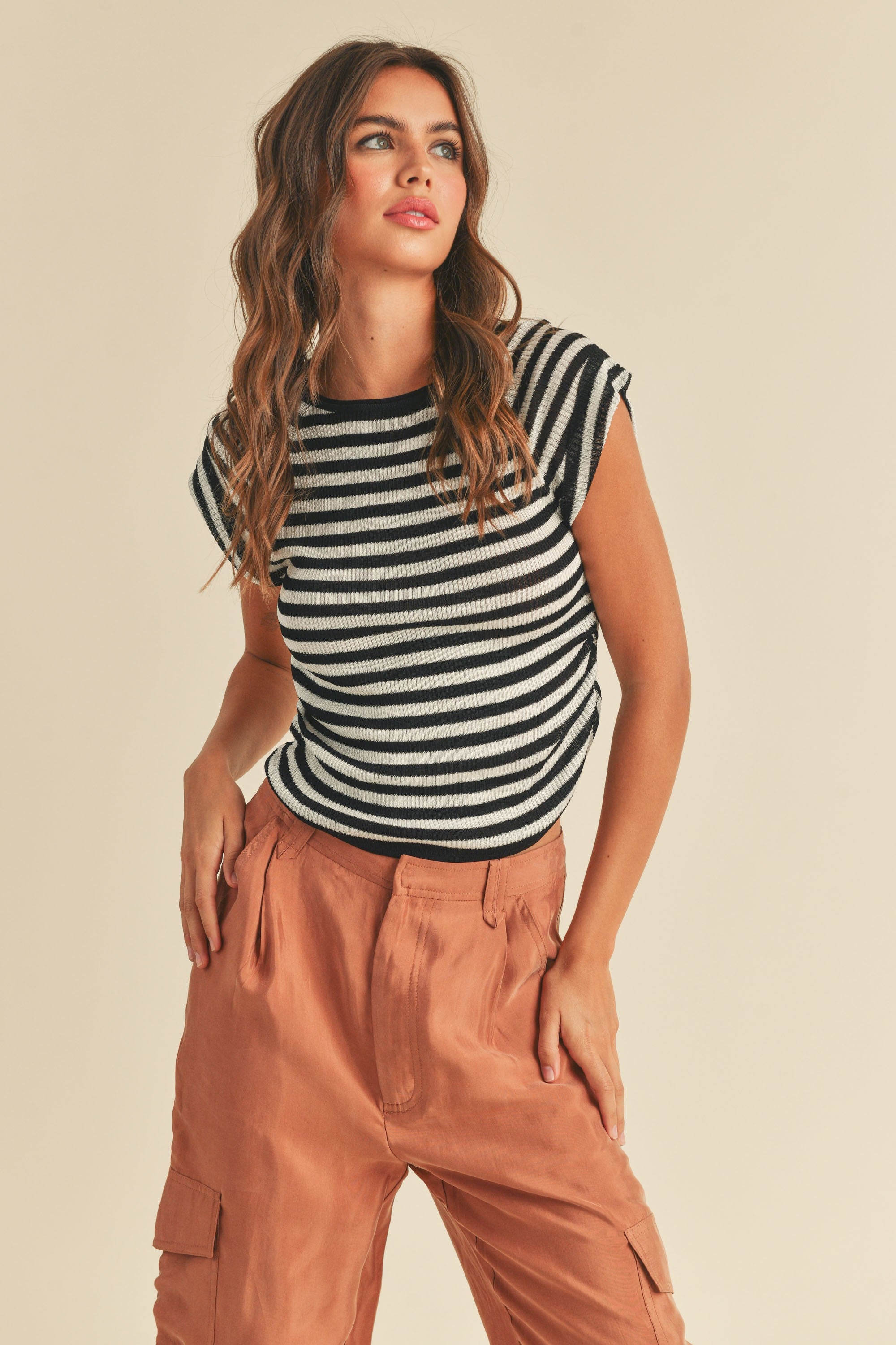 Striped Knit Top