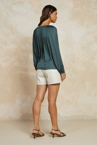 Current Air Split Neck Blouse
