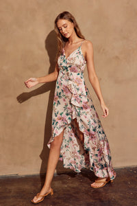 Dress Forum Satin Floral Dress