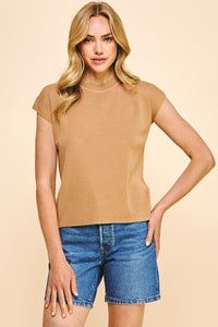 Pinch Chic Box Sweater- Tan