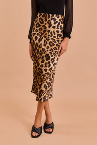 Gilli Leopard Midi Skirt