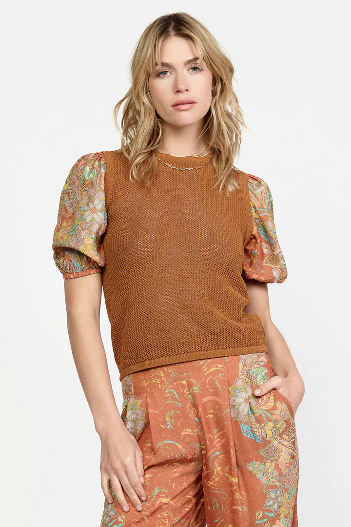 Current Air Camel Sweater Top