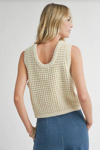 Elsie Sweater Tank, ivory