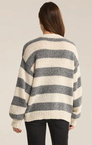 Z Supply Striped Anders Sweater - Gray