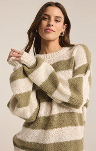 Z Supply Striped Anders Sweater - Willow