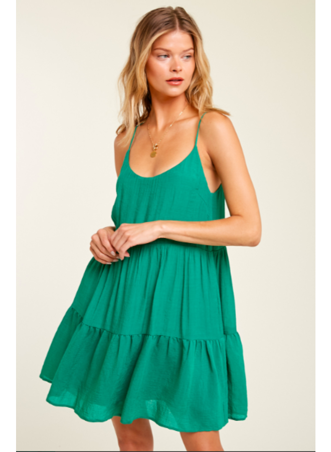 Wishlist Tiered Dress - Green