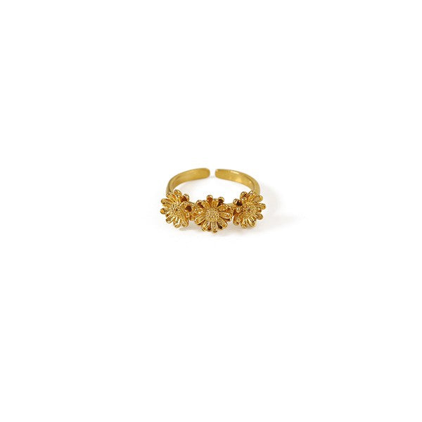 18K Gold Fashion Daisy Ring